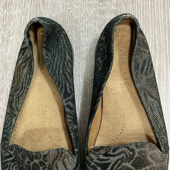 NWOT Aerosoles Army Leather Animal Print Slip On Flats 7.5M - Picture 5 of 15